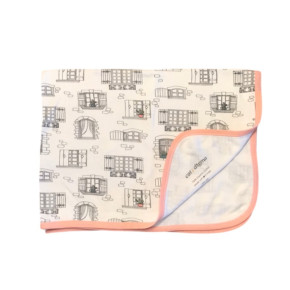 🆕 Cat & Dogma Organic City Windows Flower Blanket